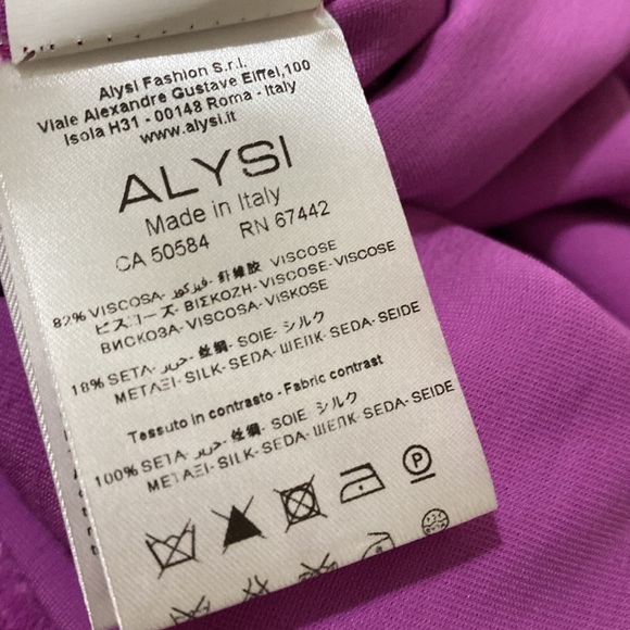 Alysi crème Elegant Purple Women Top blouse women 2 soft stretchy event luxury - Picture 7 of 8